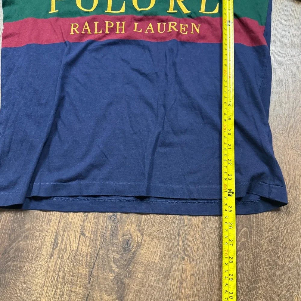 Polo Ralph Lauren Big Pony Crest Spell out #3 Long Sleeve Shirt Men's XL